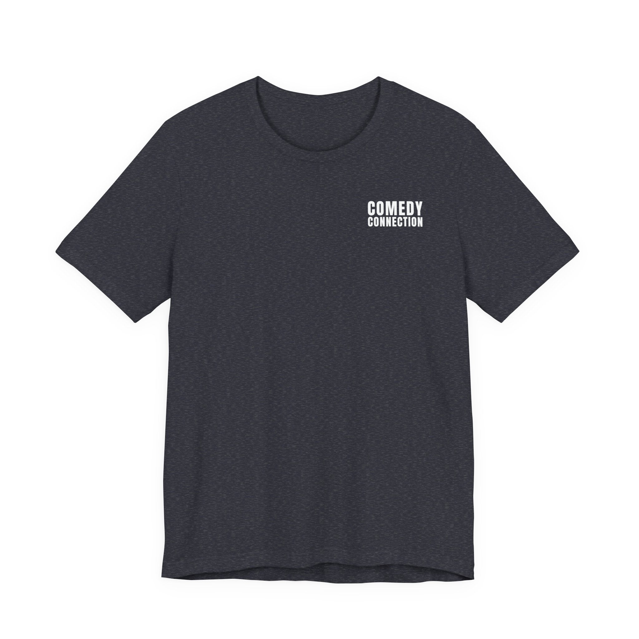 Comedy Connection Logo Tee — Left Chest Graphic T-Shirt
