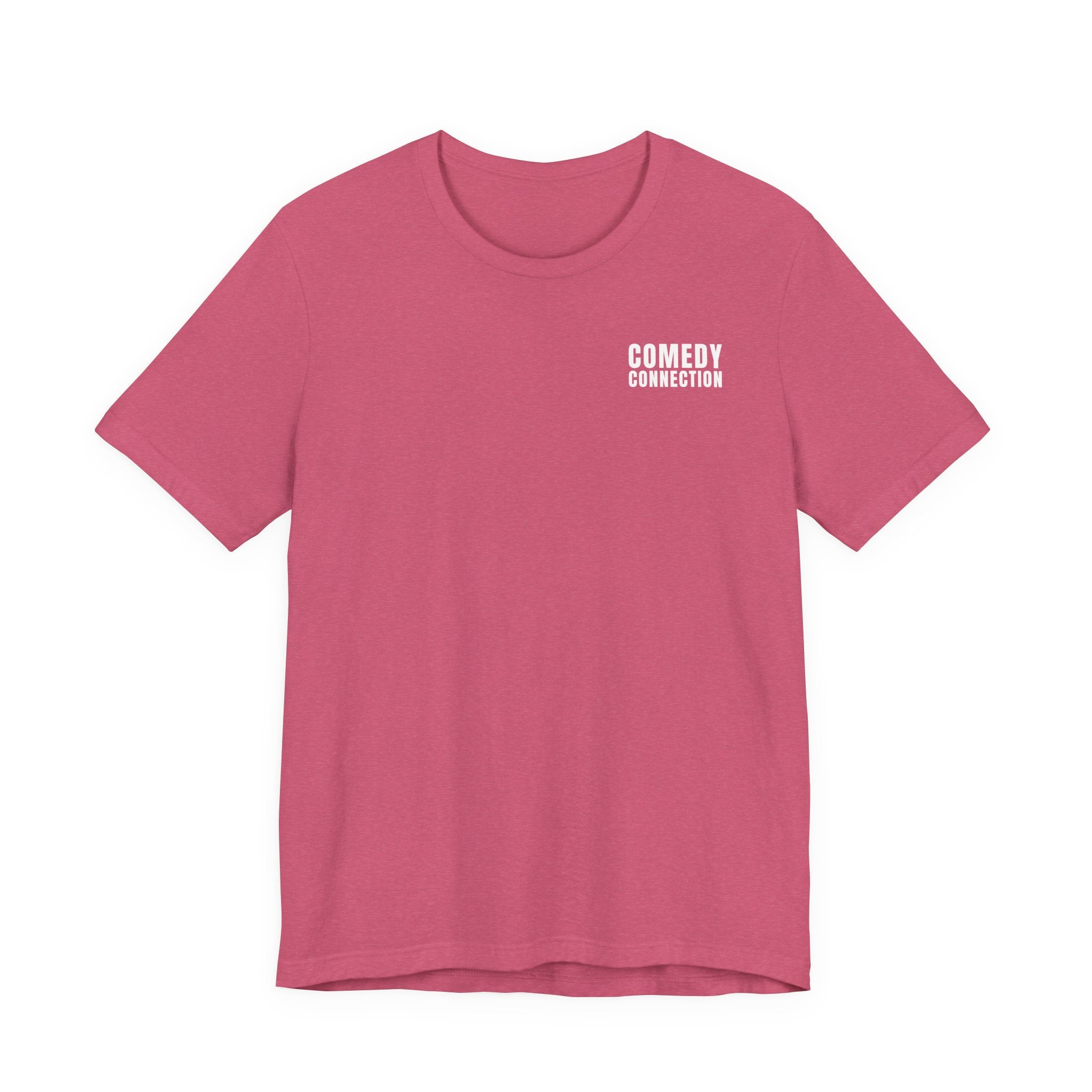 Comedy Connection Logo Tee — Left Chest Graphic T-Shirt
