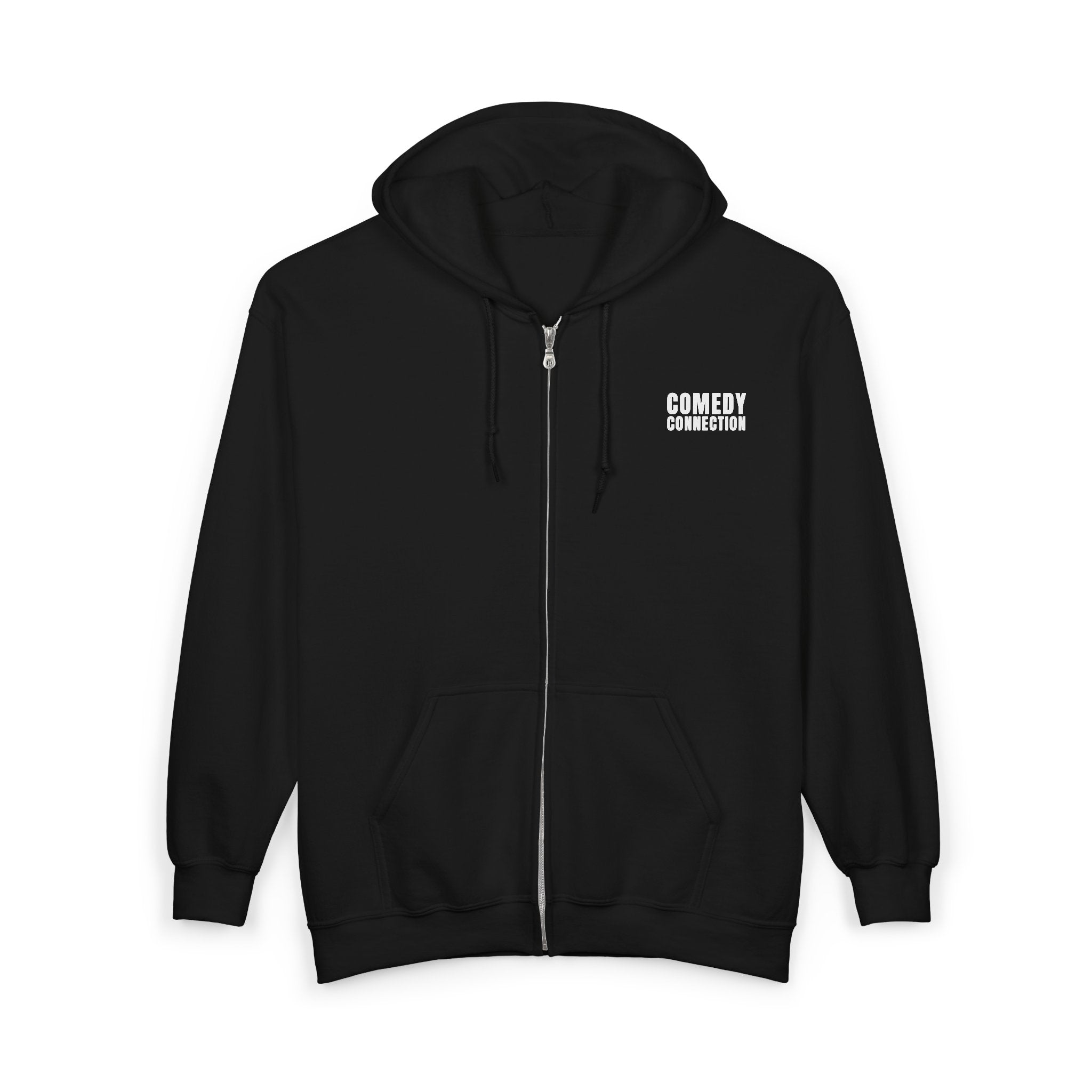 Comedy Connection Logo Full-Zip Hoodie — Left Chest Logo