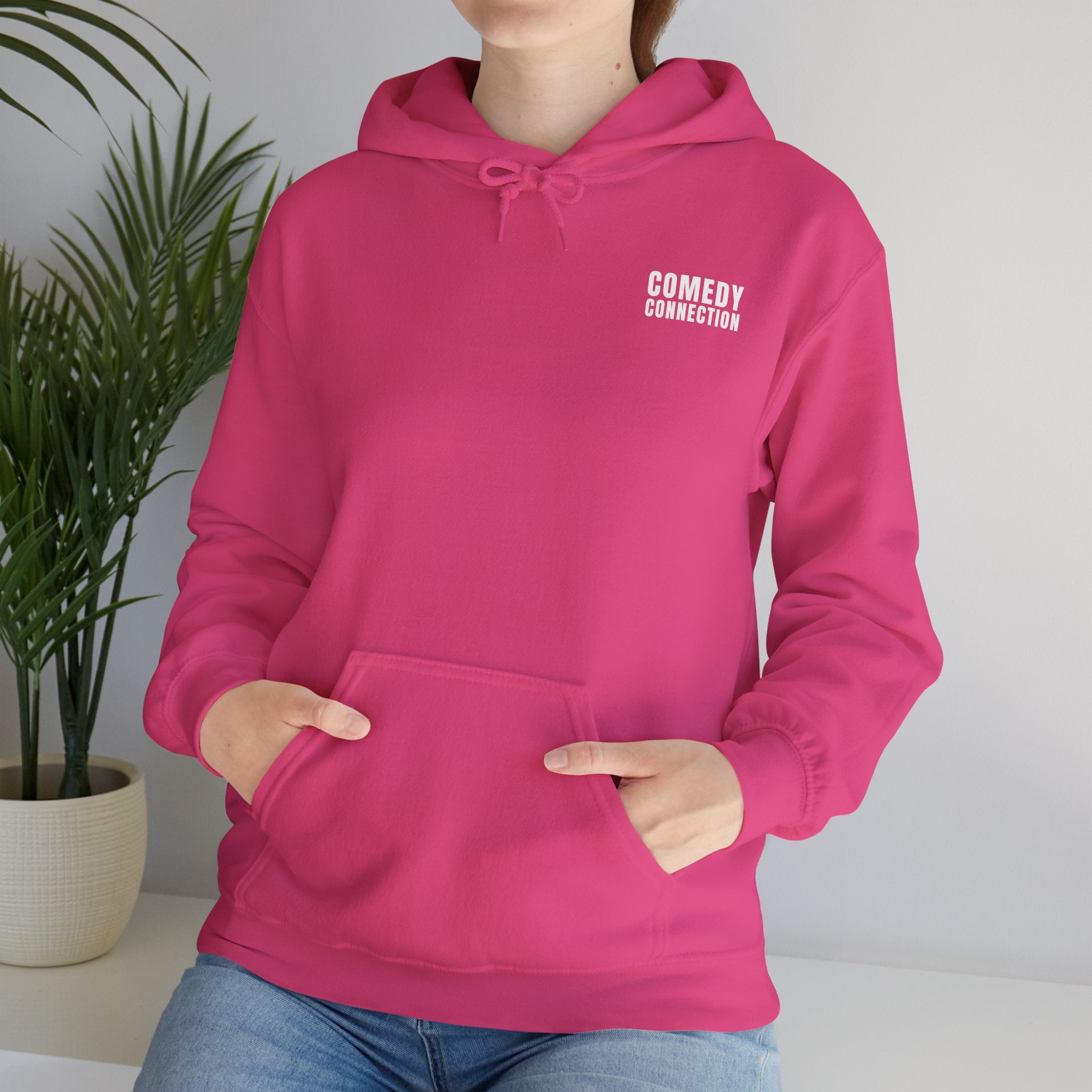 Comedy Connection Logo Hoodie — Left Chest Emblem