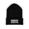 Comedy Connection Embroidered Cuffed Beanie — Warm Knit Hat for Comedians & Fans