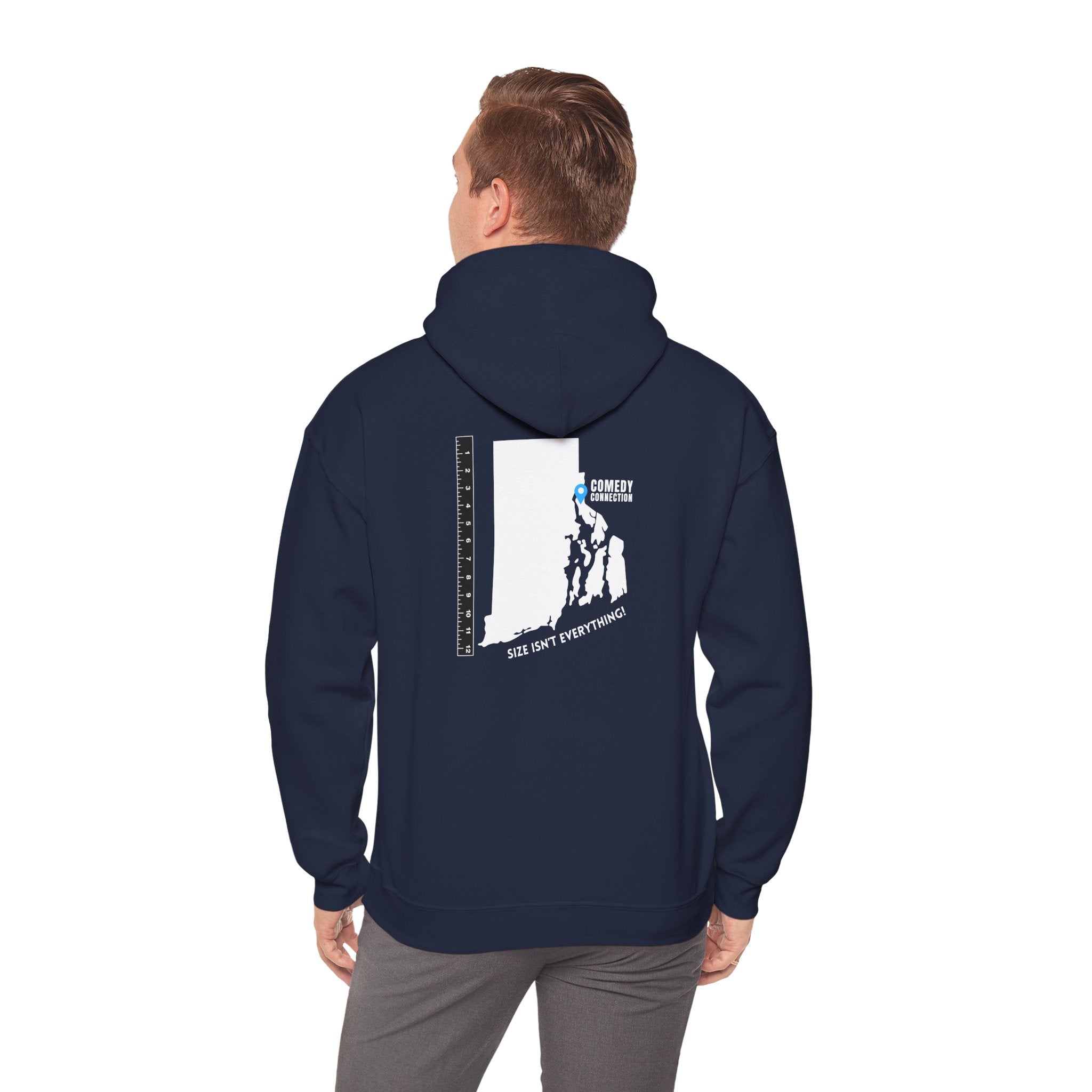 Funny 'Size Isn't Everything!' Rhode Island Hoodie