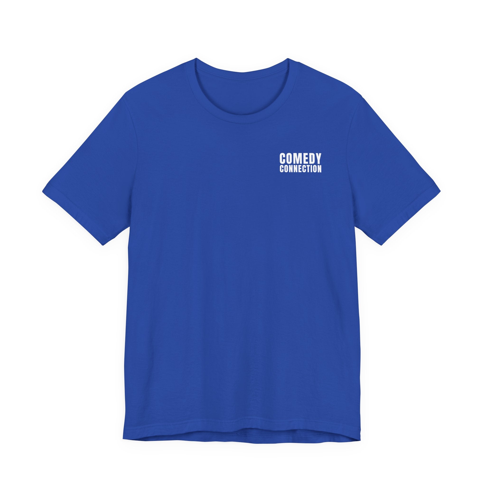 Comedy Connection Logo Tee — Left Chest Graphic T-Shirt