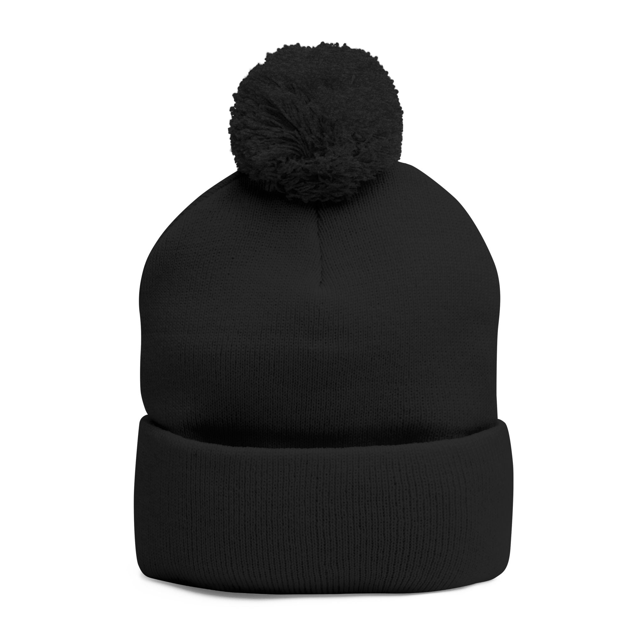Comedy Connection Pom-Pom Beanie – Embroidered Knit Cap