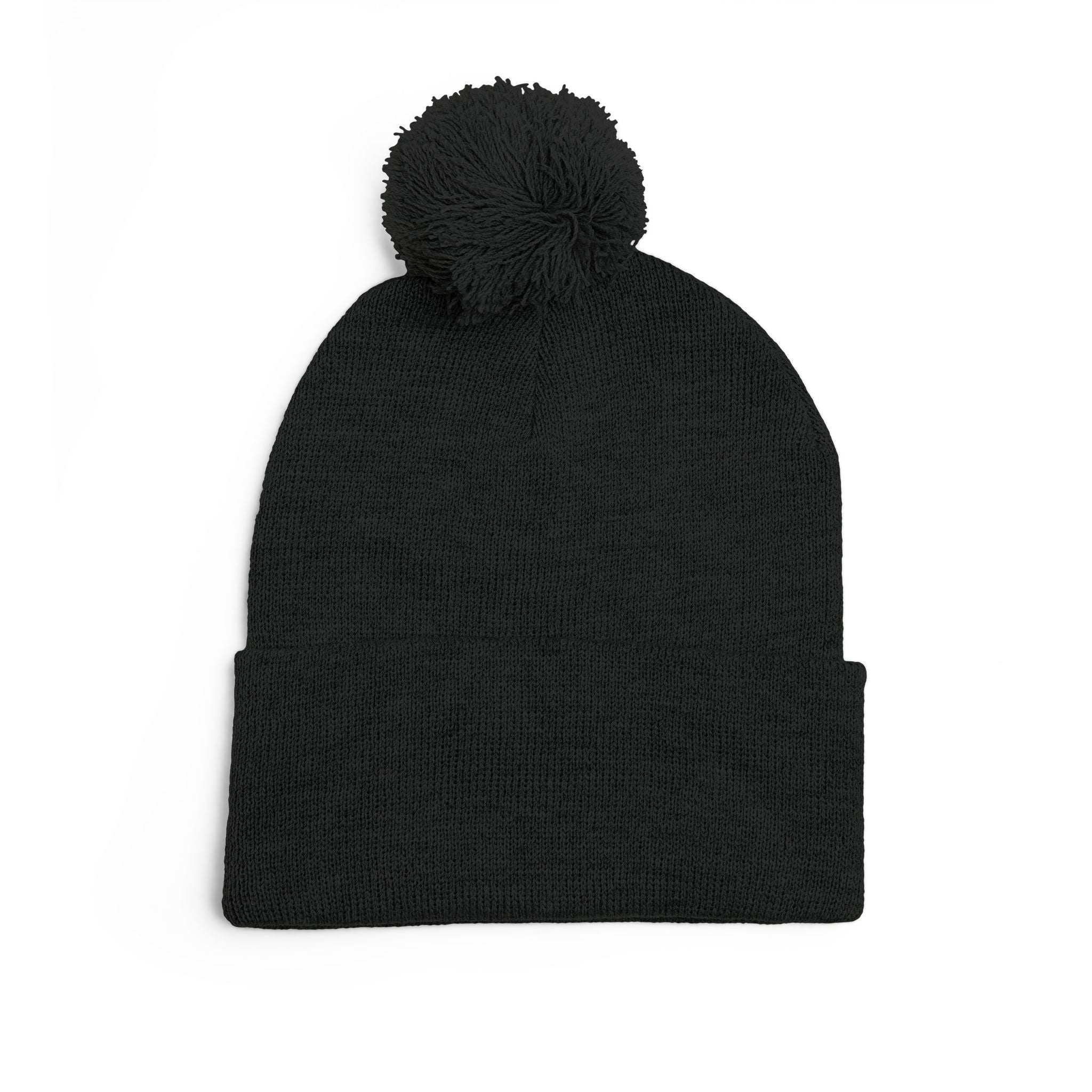 Comedy Connection Pom-Pom Beanie – Embroidered Knit Cap