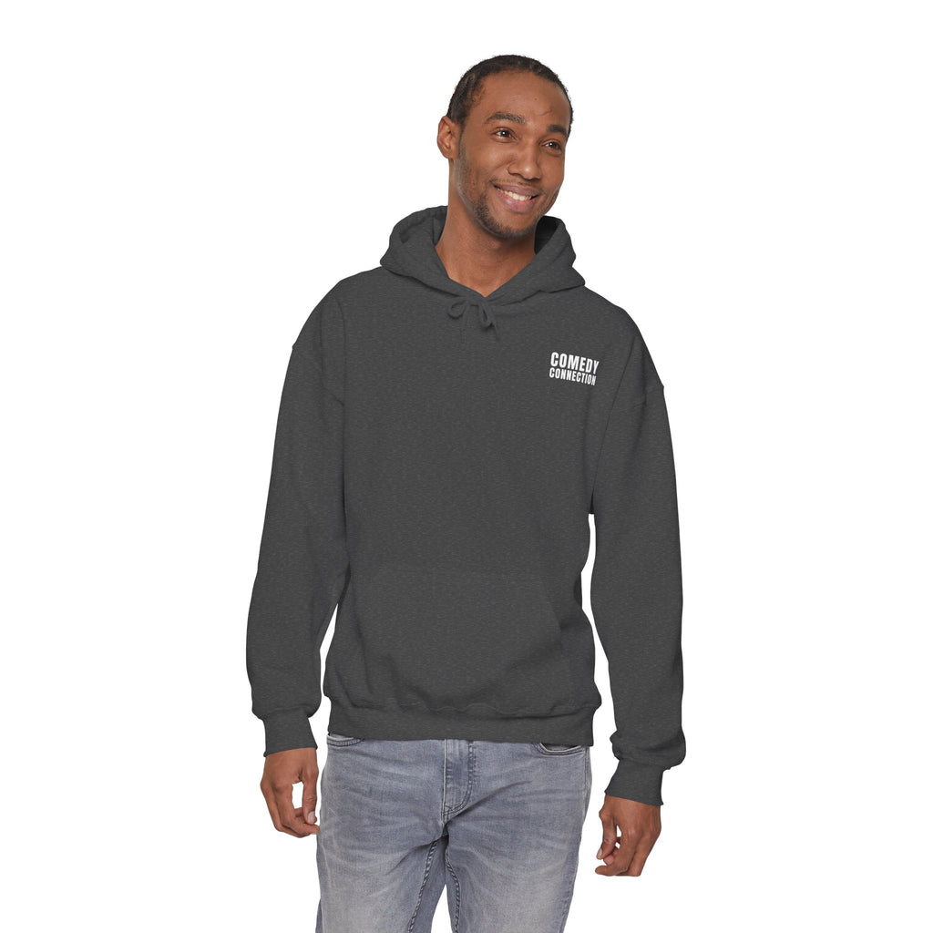 Comedy Connection Logo Hoodie — Left Chest Emblem