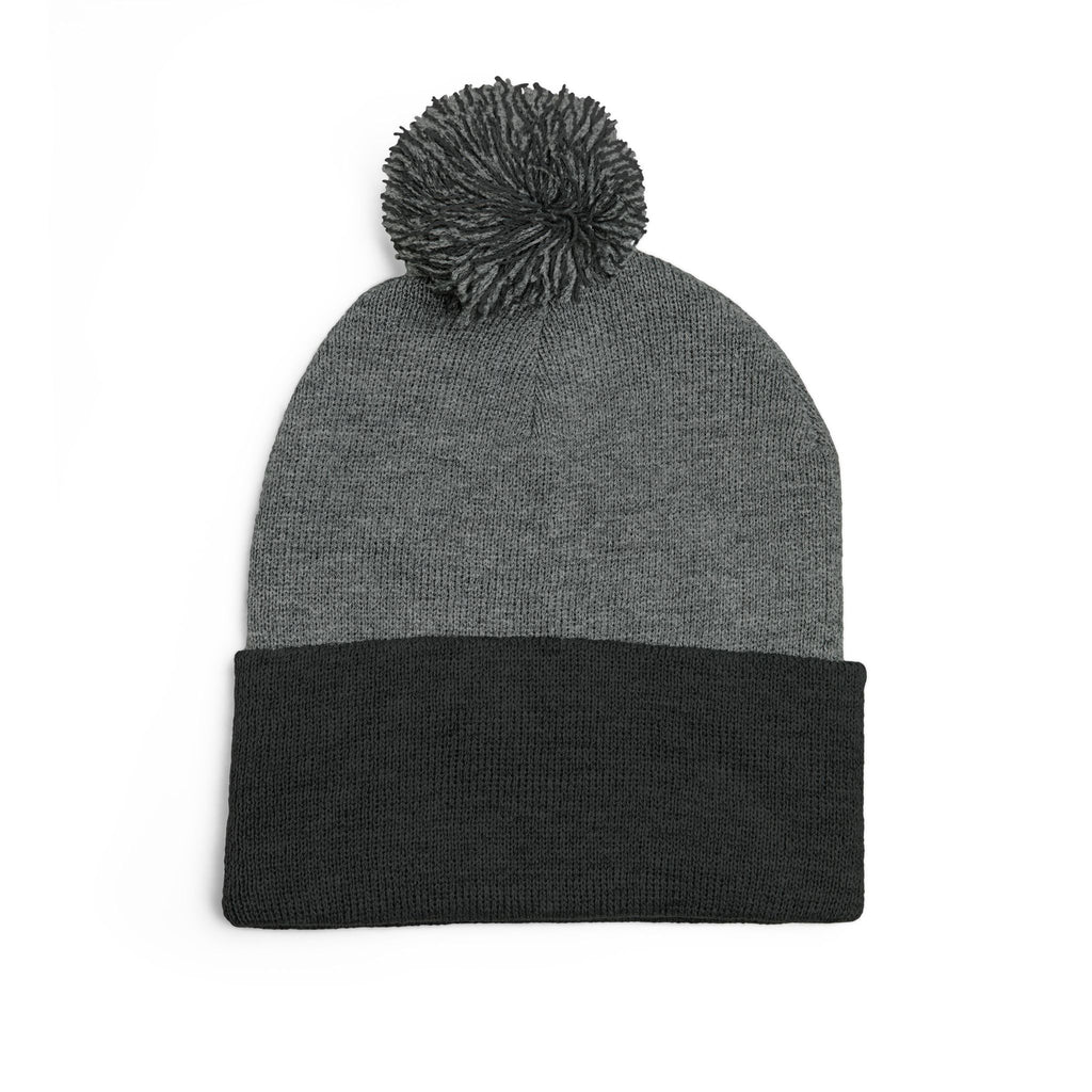Comedy Connection Pom-Pom Beanie – Embroidered Knit Cap