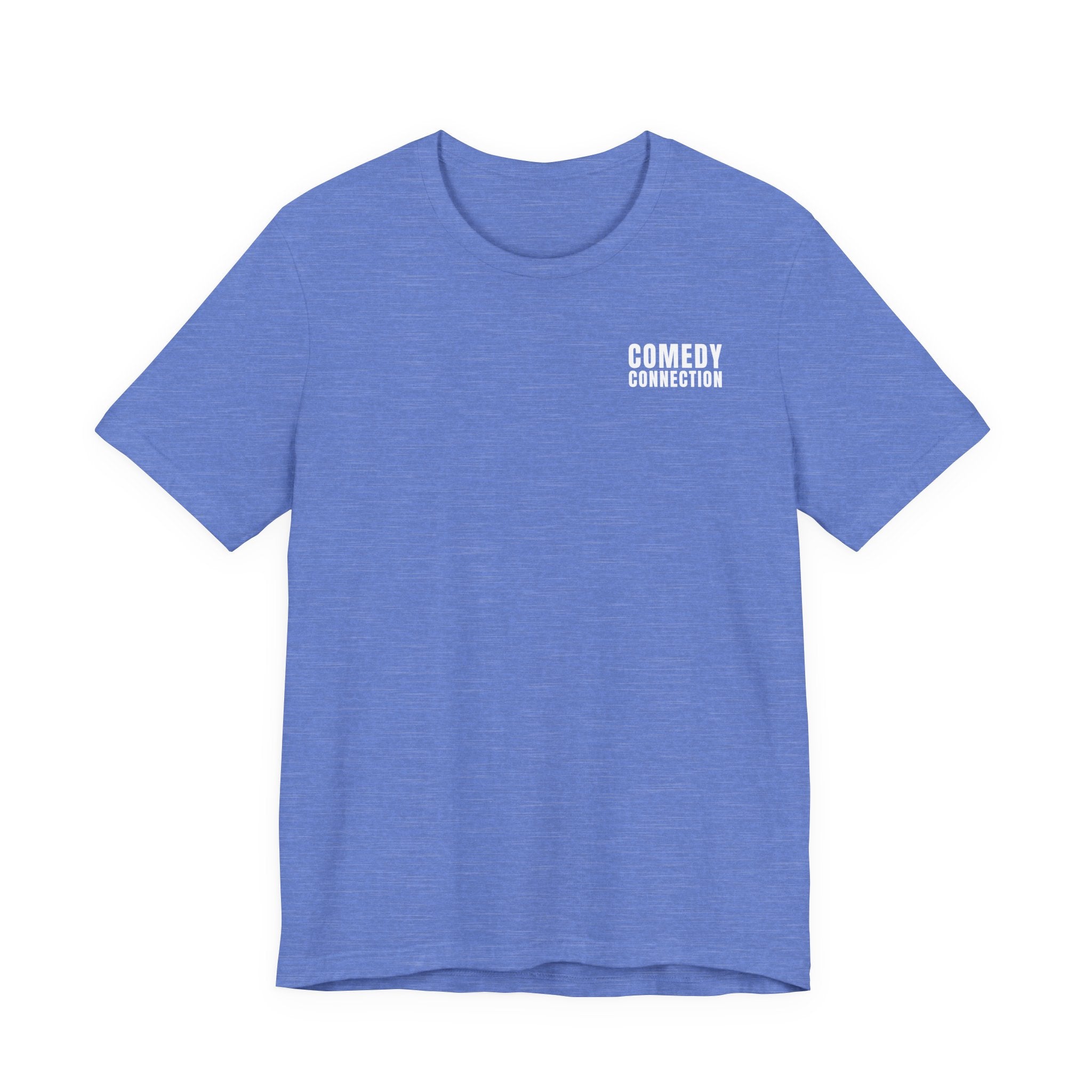 Comedy Connection Logo Tee — Left Chest Graphic T-Shirt